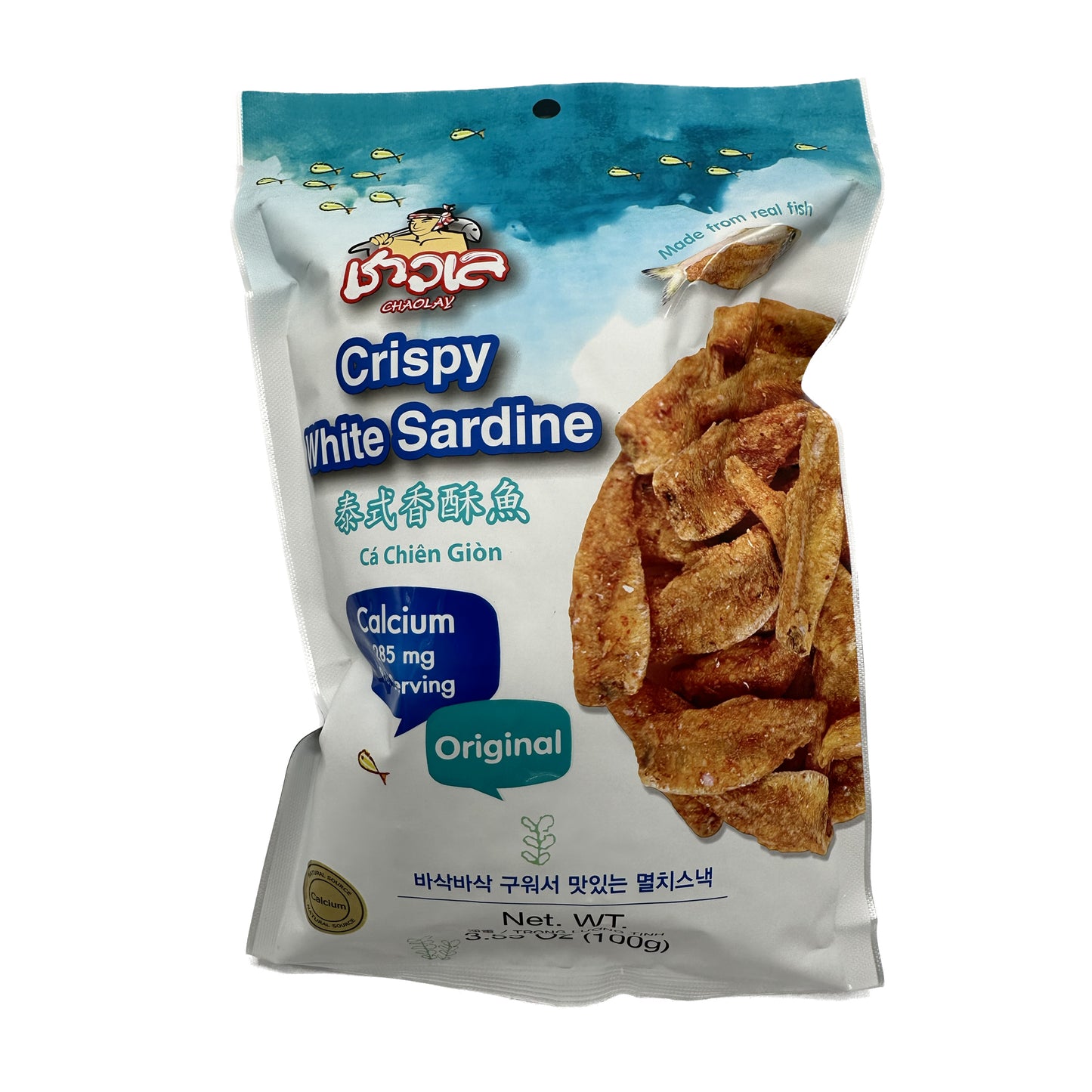 Chaolay Crispy White Sardine Original/ Tom Yum (ต้มยำ)/ Larb (ลาบ) - 3.53 oz