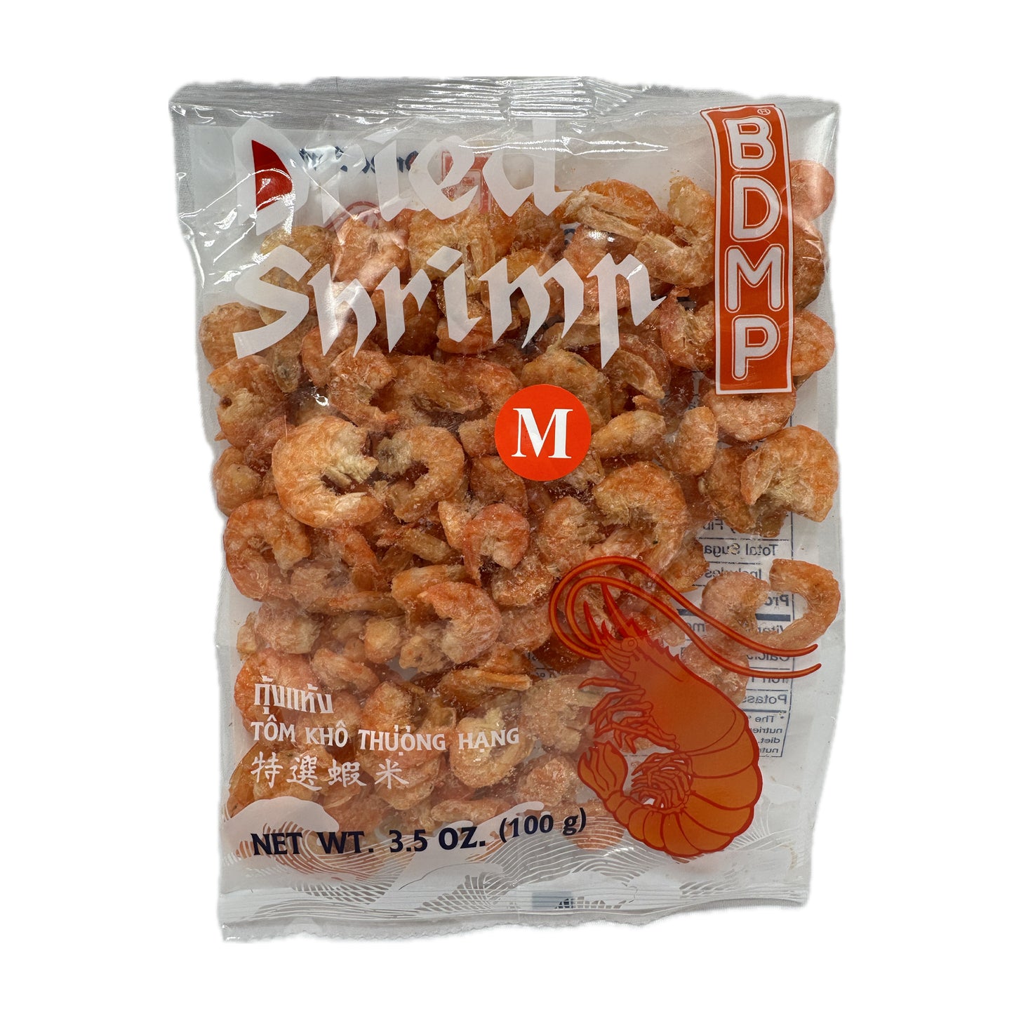 Dried Shrimp Original From Thailand กุ้งแห้ง - 3.5oz