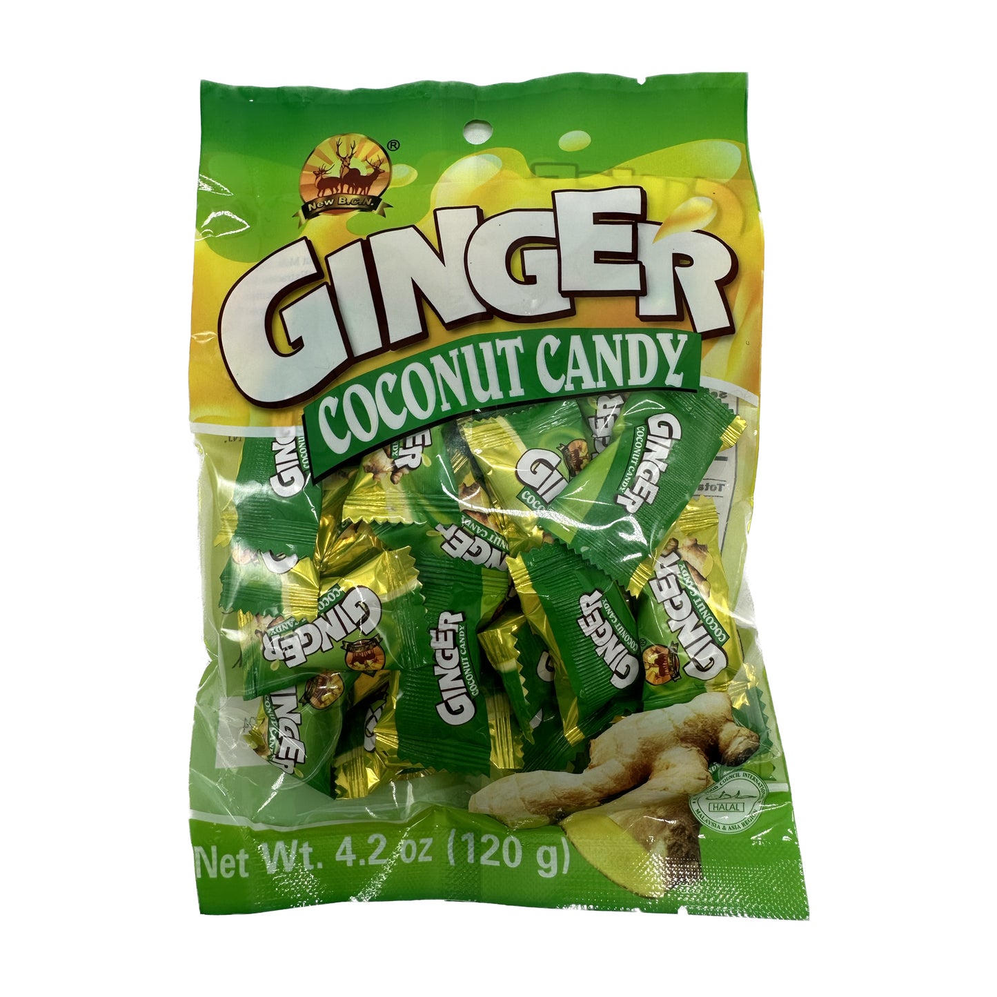 Ginger Coconut Hard Candy Keo Gung Dua - 4.2 oz