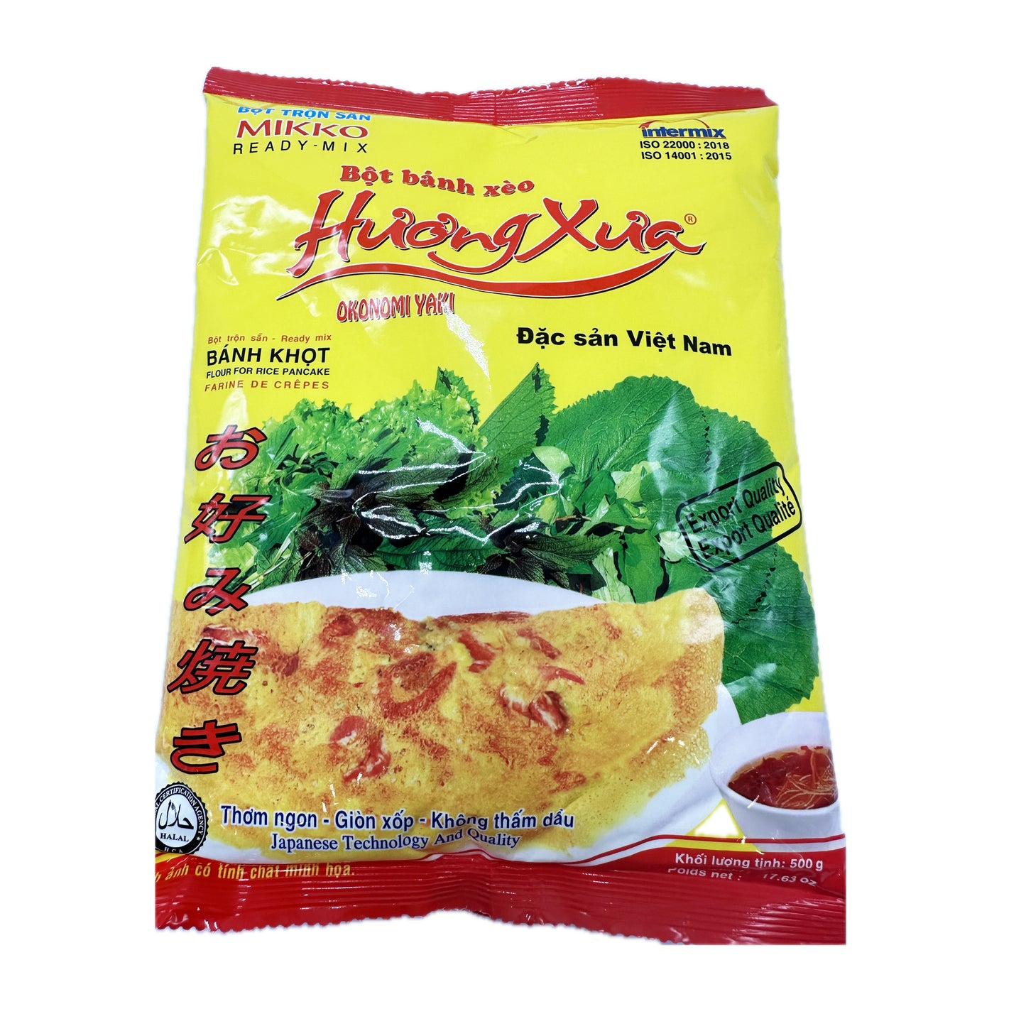 Mikko Ready Mix Flour for Vietnamese Rice Pancake - 17.63 Oz - Bot Banh Xeo Huong Xua 500 G.