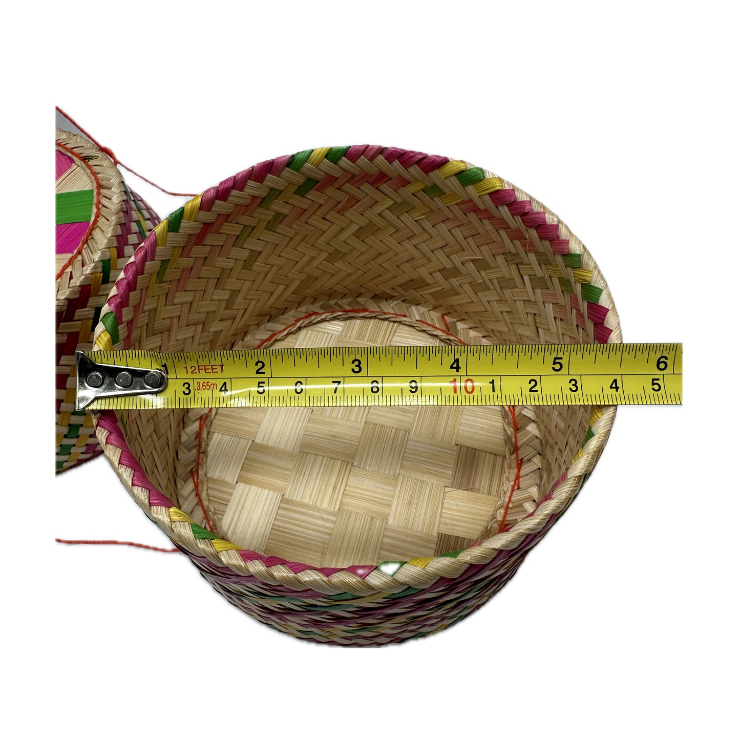 Sticky Rice Bamboo Box/Container/Basket, Thai Kratip กระติบข้าวเหนียว - Size 6"* 6"