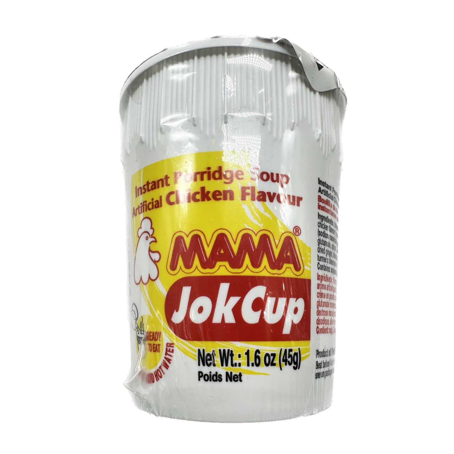 Mama Instant Porridge Soup Cup Jok Artificial Chicken Flavor มาม่าโจ๊กคัพ รสไก่ (ถ้วย) - 12x45g (1 Case)