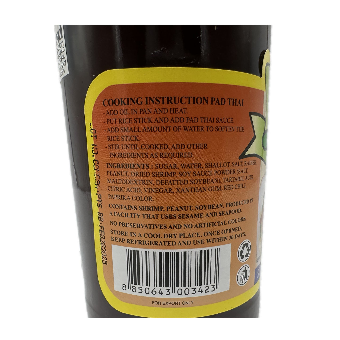 Pad Thai Sauce Ready to Use ซอสผัดไทยสำเร็จรูป by Por Kwan Brand - 28oz