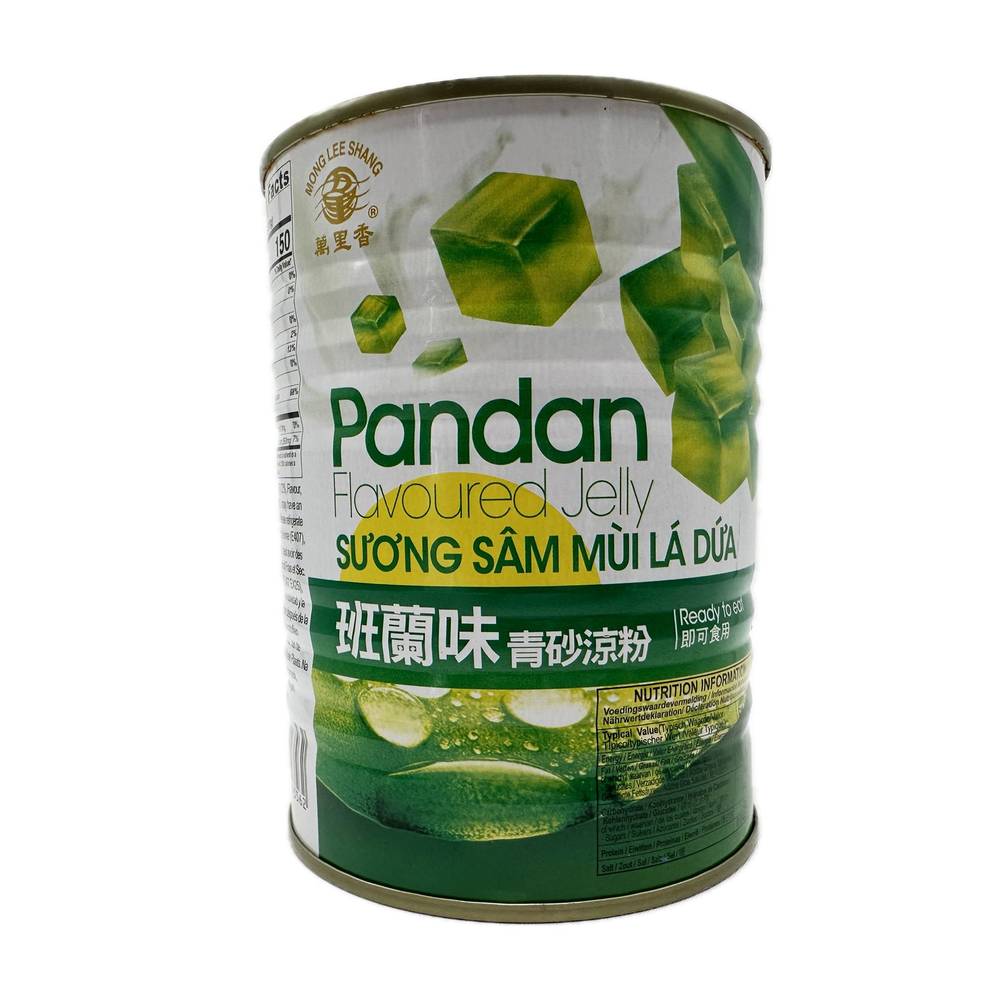 Mong Lee Shang Pandan Flavored Jelly Ready to Eat Mix with Drink or Dessert วุ้นใบเตย - 19oz