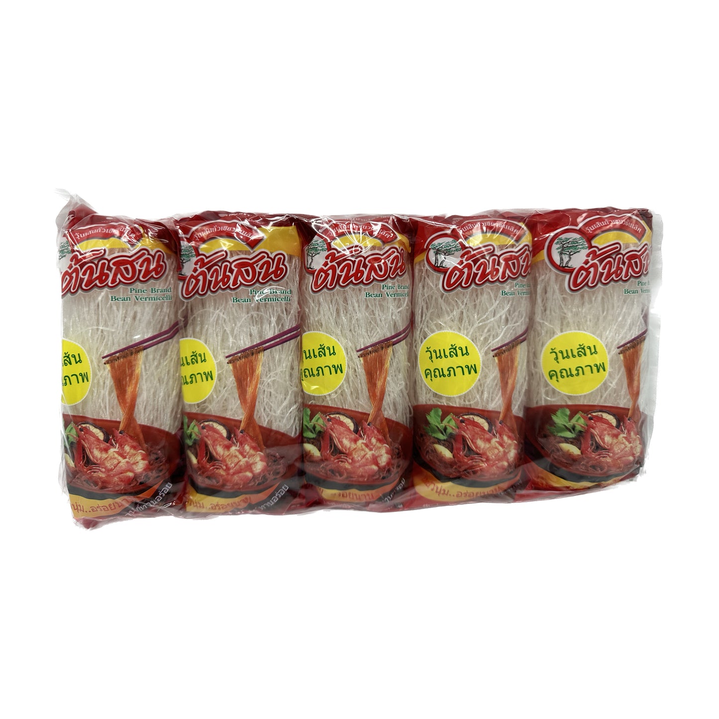 Pine Brand Bean Vermicelli วุ้นเส้นคุณภาพ ตราต้นสน - 40g x 5 (5 packs)