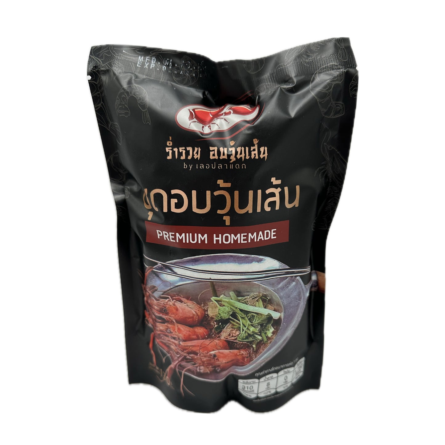 Thai Clay Pot Glass Noodle w/ Shrimp Flavor RumRuay Ob Woonsen ชุดอบวุ้นเส้น ร่ำรวยอบวุ้นเส้น by เลอปลาแดก - 130g