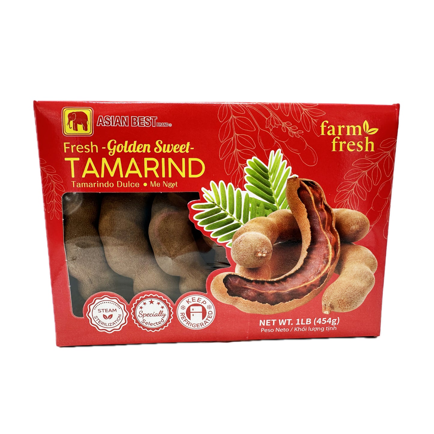 Asian Best Frech Golden Sweet Tamarind (Tamarind Dulce)  มะขามหวาน - 454g