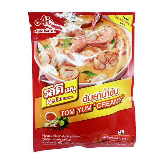 Tom Yum Creamy Ros Dee Menu เครื่องต้มยำน้ำข้นกี่งสำเร็จรูปชนิดผง รสดีเมนู - 60g