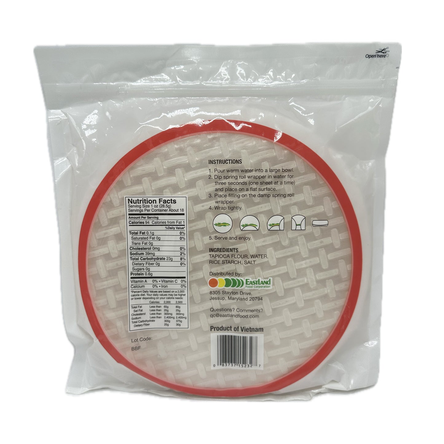 Vietnamese Spring Roll Wrapper Asian Best Brand 10in - 500g