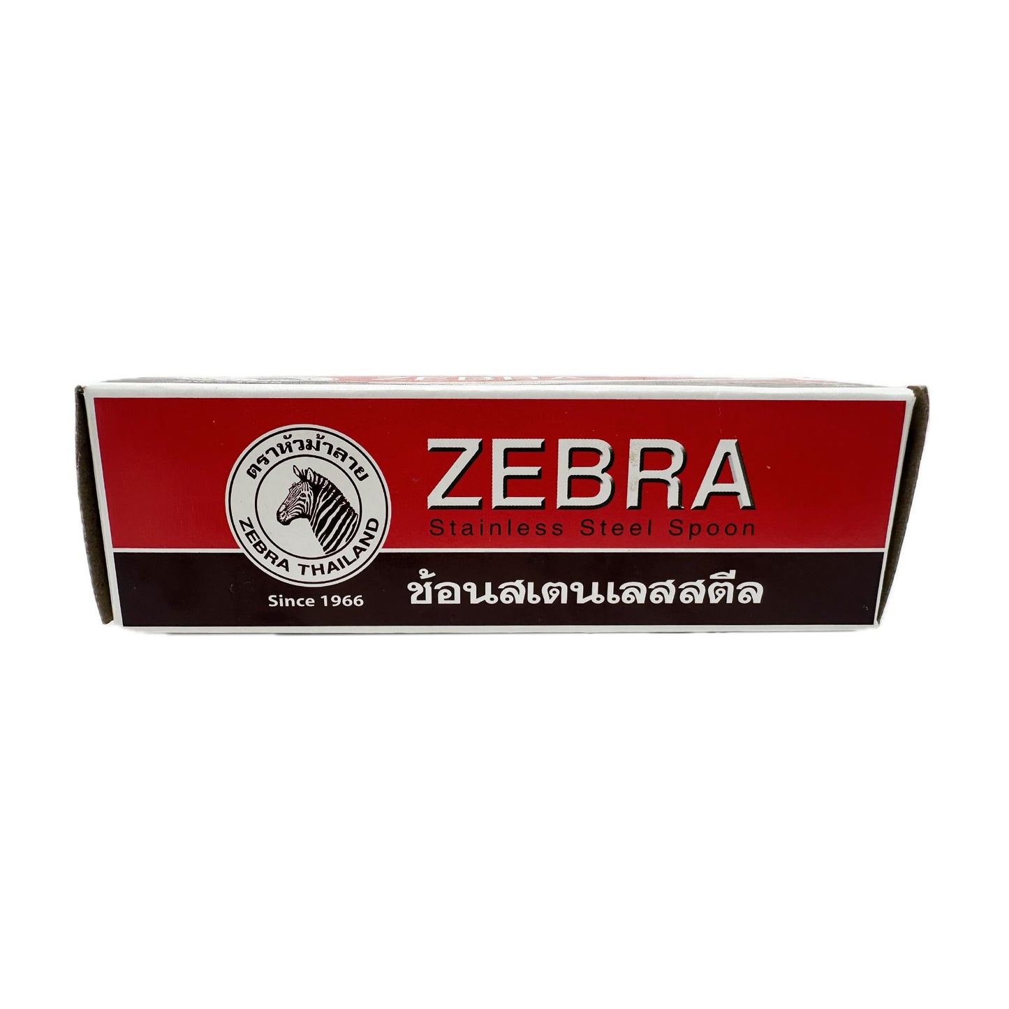 Zebra Spoon Pack of 12 Zebra Thai Chinese Asian Stainless Steel Rice Soup Spoons ตราหัวม้าลาย ช้อนสแตนเลส แพ็ค 12