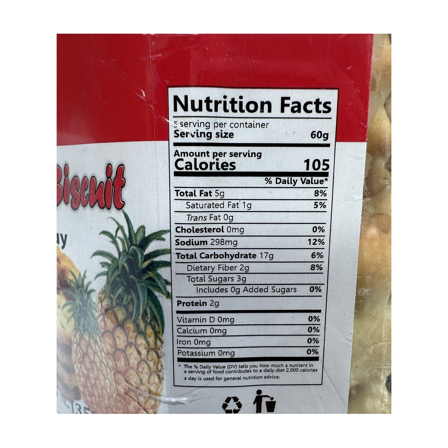 Chang Wang Pineapple Biscuit ขนมปังไส้สับปะรด - 12.5oz