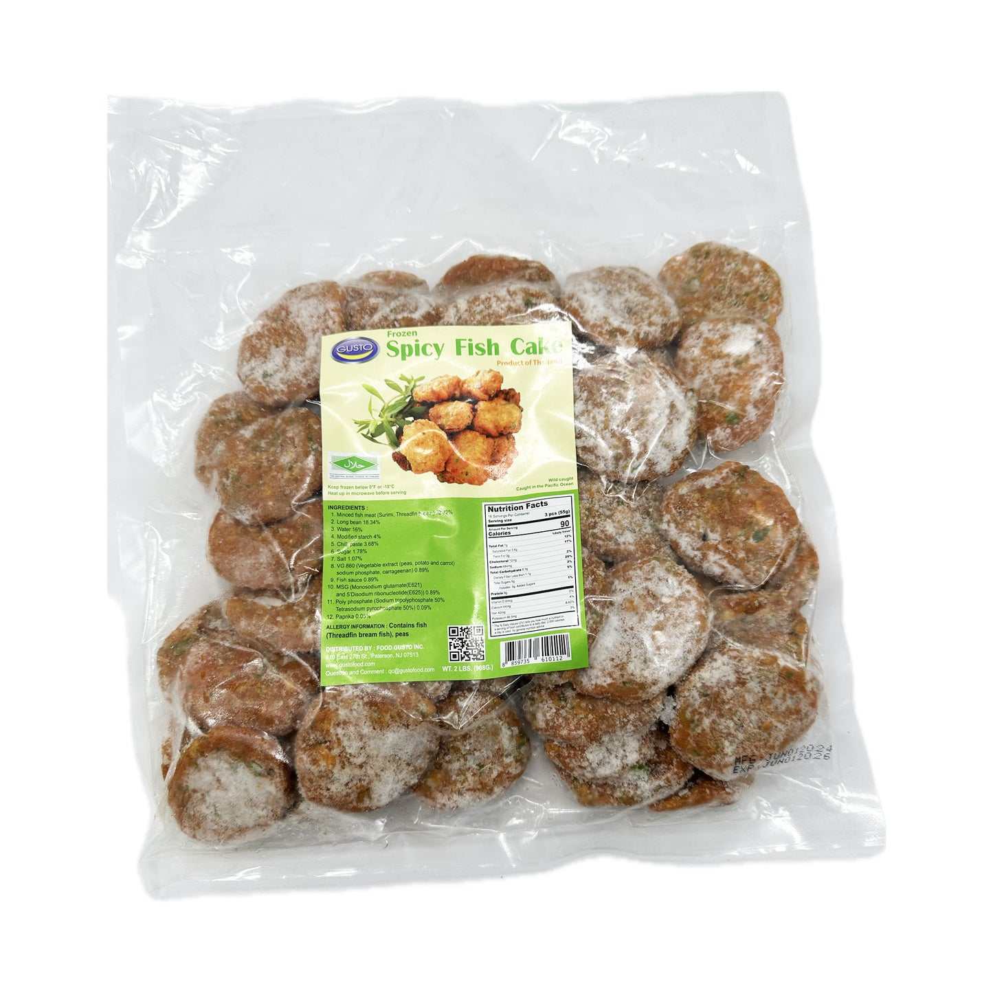 Frozen Spicy Fish Cake by Gusto - 2lb