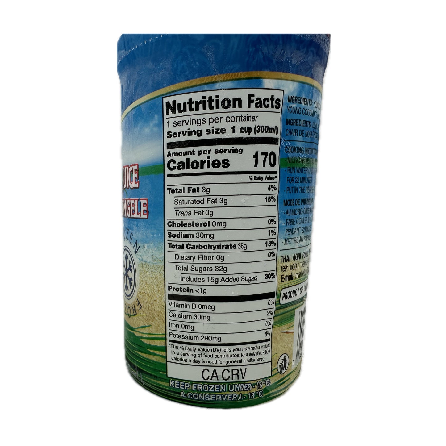 Aroy-D Frozen Young Coconut Juice น้ำมะพร้าวอ่อนแช่แข็ง ตราอร่อยดี - 10.14 oz