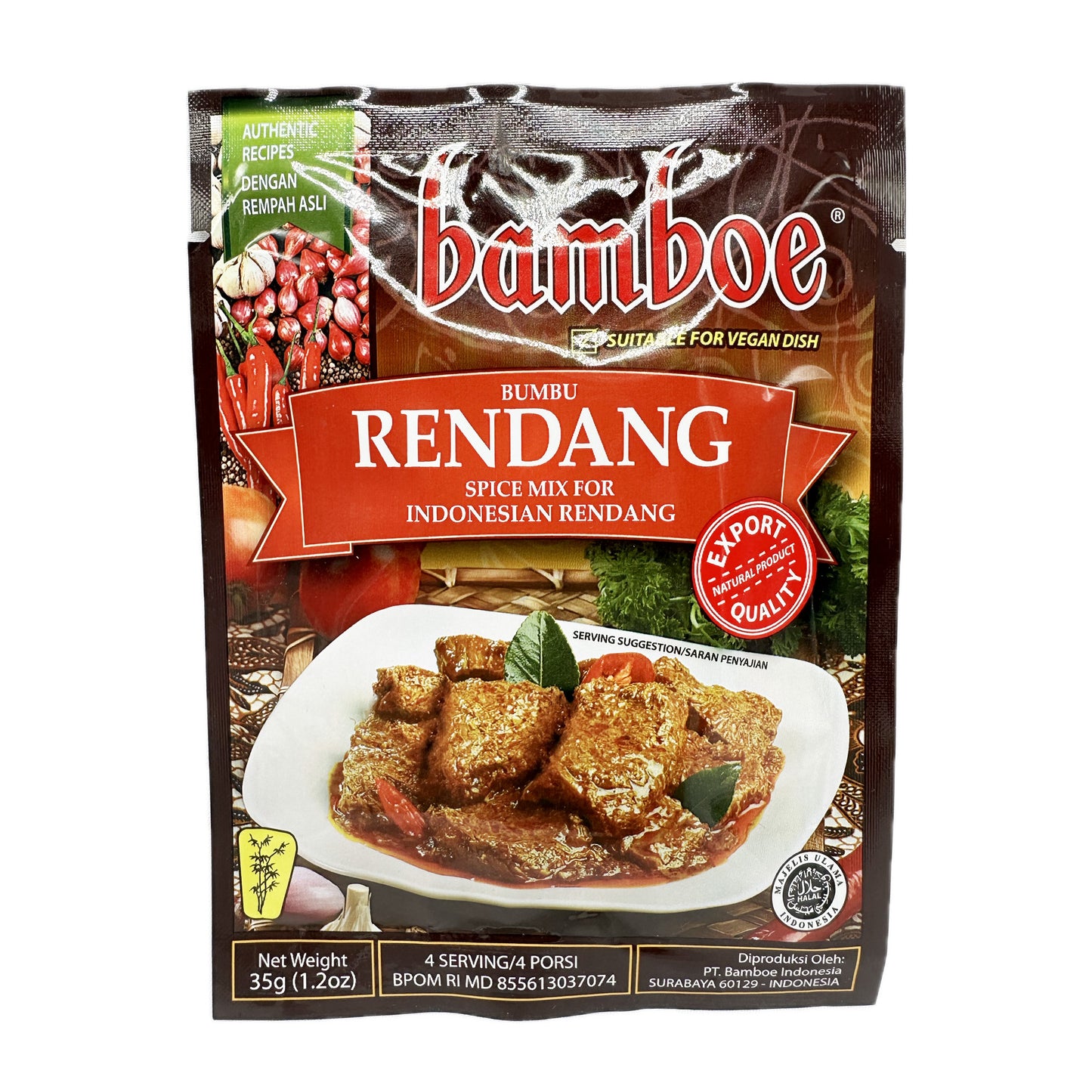 Bamboe Bumbu Spice Mix for Indonesian Rendang - 35g