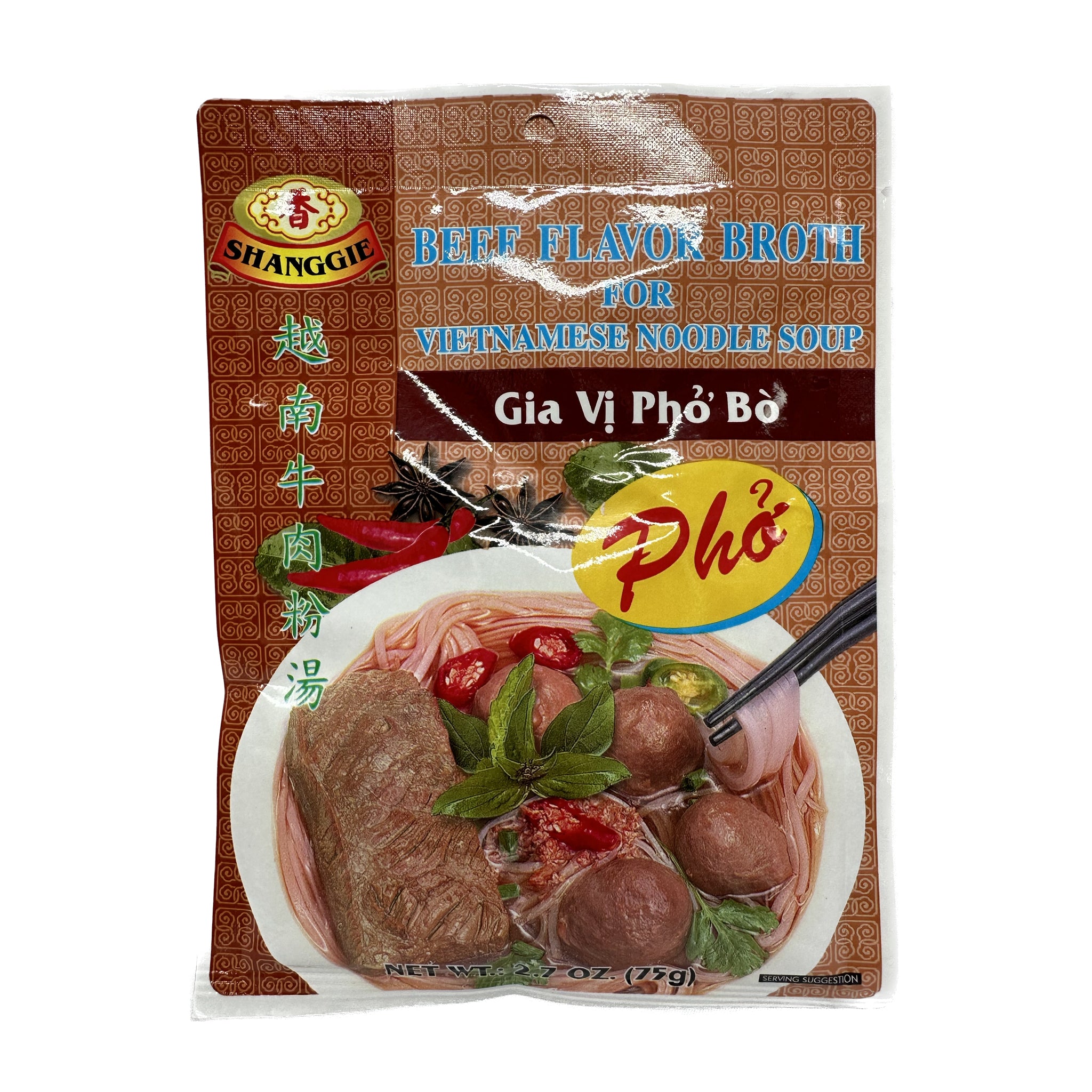 Shanggie Beef Flavor Broth for Vietnamese Noodle Soup Gia Vi Pho Bo ...