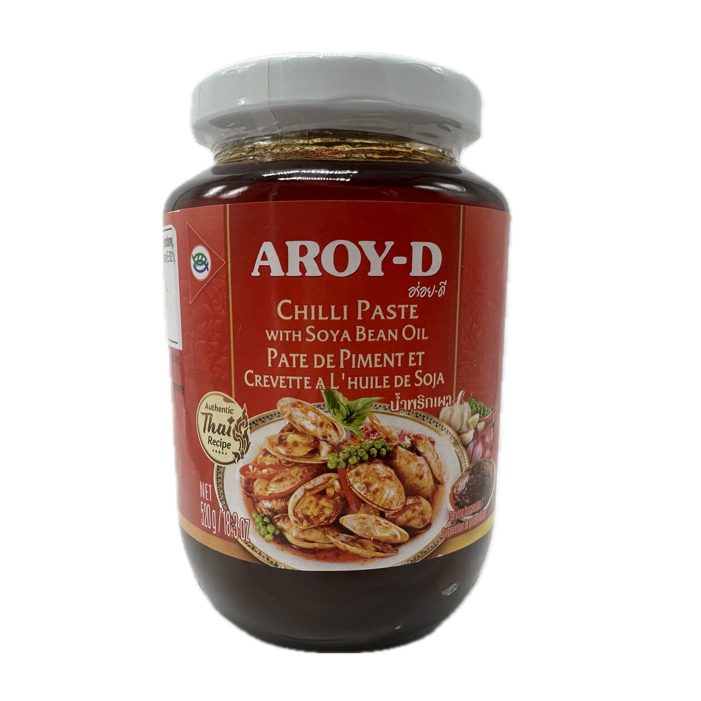 Aroy-D Chilli Paste with Soya Bean Oil น้ำพริกเผา ตราอร่อยดี - 520g