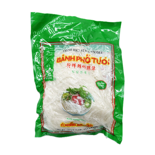 Rama Food Fresh Rice Stick Noodle ก๋วยเตี๋ยวเส้นเล็ก Gluten Free Natural - 16oz