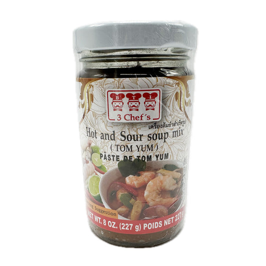 Hot and Sour Soup Mix (Tom Yum) 3 Chef's brand เครื่อง ต้มยำสำเร็จรูป - 8 oz