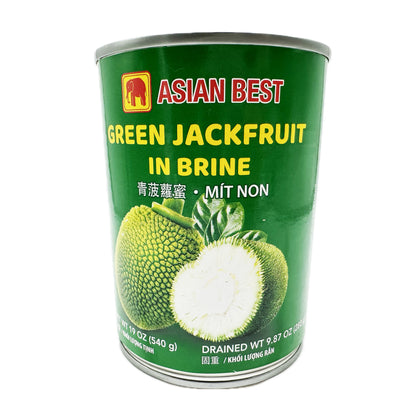 Asian Best Green Jackfruit in Brine  ขนุนอ่อนในน้ำเกลือ - 9.87oz