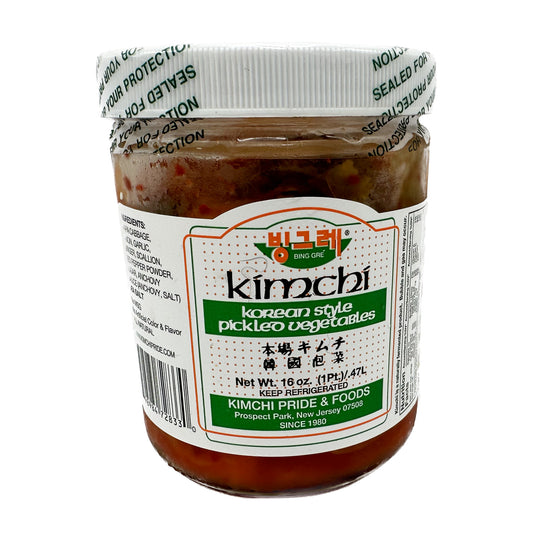 Bing Gre Kim Chi Korean Style Pickled Vegetables - 16 oz