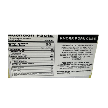 Knorr Pork Broth Bouillon Cubes ซุปก้อนรสหมูสำเร็จรูป คนอร์