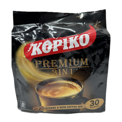 Kopiko Premium 3in1 Strong & Rich Coffee Mix - 21.1oz (0.7oz*30 sachets)