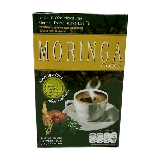 Instant Coffee Mixed Plus Moringa Extract (Livnest) กาแฟปรุงสำเร็จชนิดผงผสมมะรุม ตราลีฟเนส - 180g