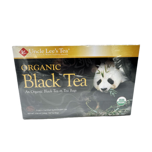 Organic Black Tea Uncle Lee's Tea Brand 100 Tea Bags - 5.64g