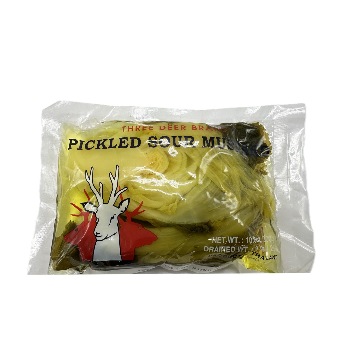 Pickled Sour Mustard ผักกาดดอง by Three Deer Brand - 10.6oz