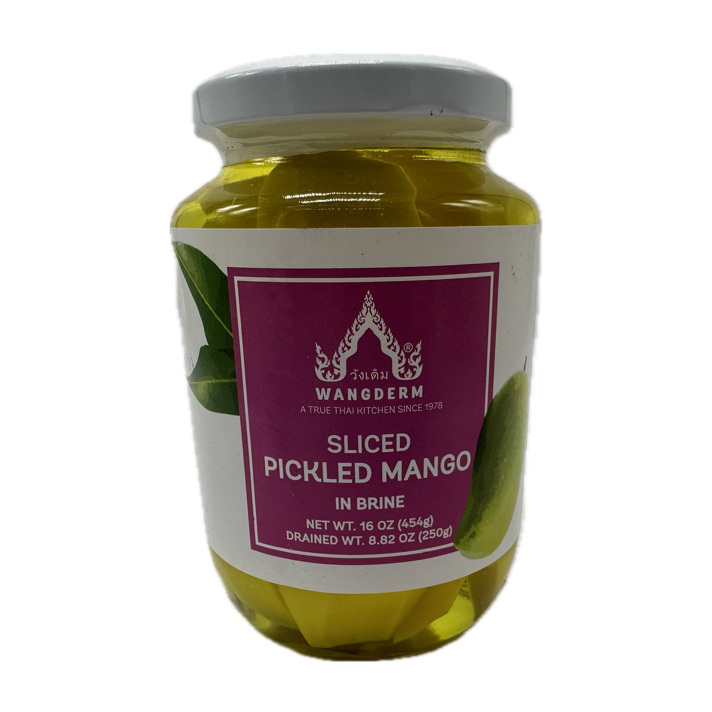 Wangderm Brand Sliced Pickled Mango in Brine มะม่วงดอง - 16oz