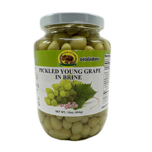 Pickled Young Grape in Brine Chang Wang องุ่นคัดพิเศษ ตราช้างวัง- 16oz