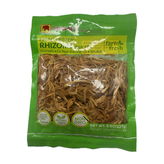 Asian Best Fresh Frozen Rhizome Sliced กระชายซอย แช่แข็ง - 8 oz