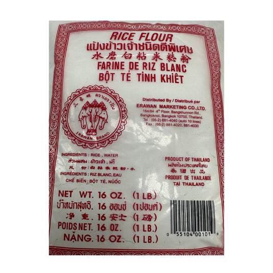 Erawan Brand Rice Flour แป้งข้าวเจ้าชนิดดีพิเศษตราเอราวัณ - 16oz