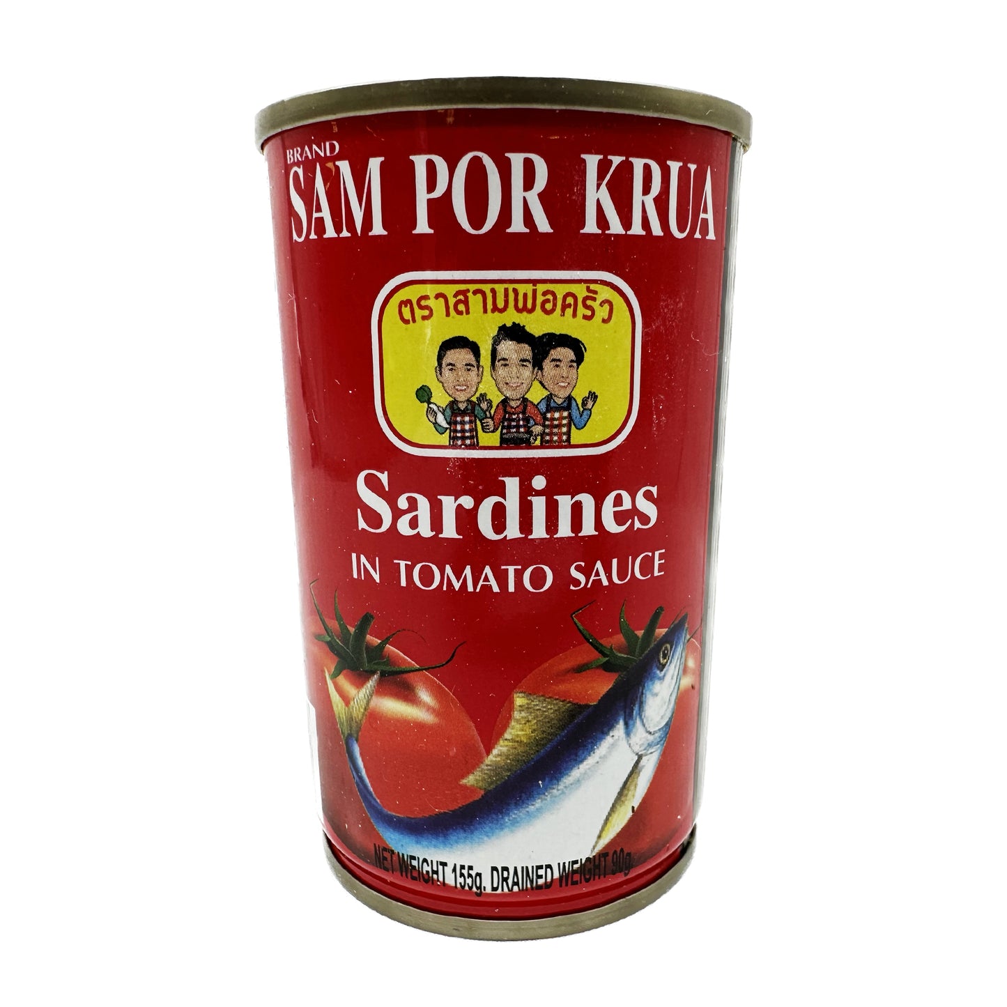 Sam por Krua Sardines in Tomato Sauce ปลาซาดีนในซอสมะเขือเทศตราสามพ่อครัว - 155g