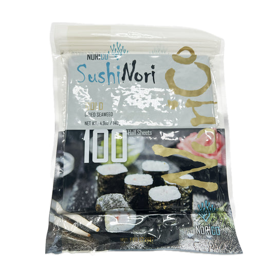 100 Half Sheets Norico Sushi Nori Gold Dried Seaweed Roll Wrap - 4.9oz