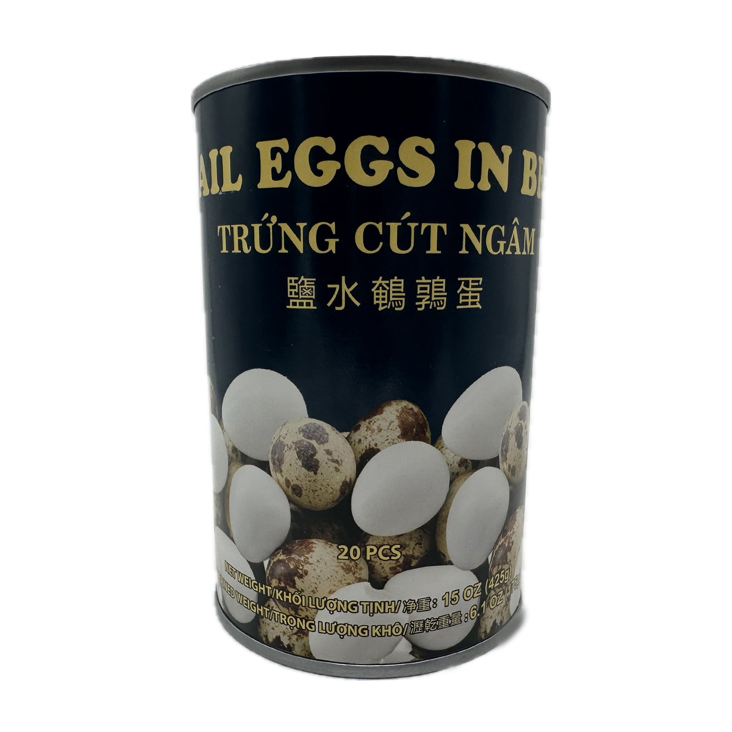 Quail Eggs in Brine ไข่นกกระทา by TRỨNG CÚT NGÂM - 15oz