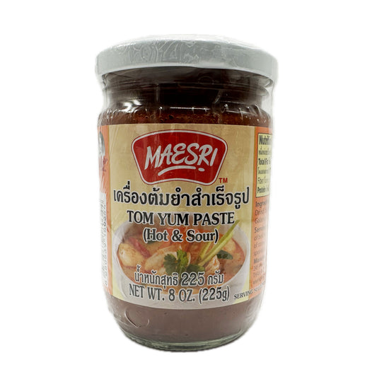 Tom Yum Paste (Hot & Sour) by Maesri เครื่องต้มยำน้ำข้นสำเร็จรูป ตราแม่ศรี - 8oz