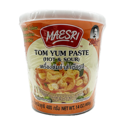Maesri Tom Yum Paste (Hot & Sour) เครื่องต้มยำสำเร็จรูป -14oz