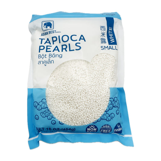 Tapioca Perls Asian Best Brand Size Small White สาคูเล็ก - 16oz