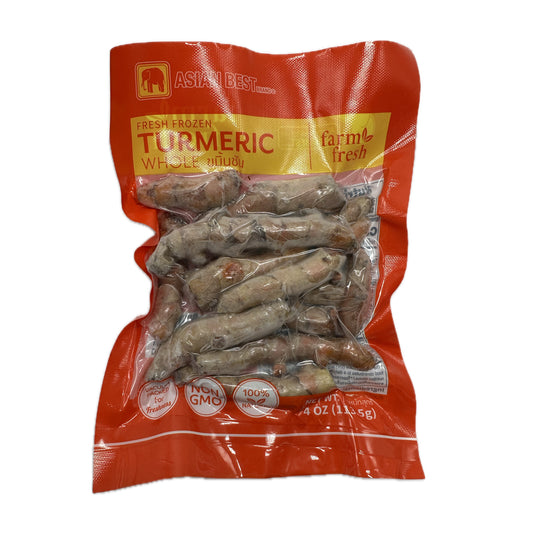 Asian Best Fresh Frozen Tumeric Whole ขมิ้นชันสดแช่แข็งทั้งหัว - 4oz