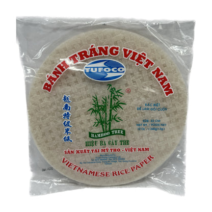 Bamboo Tree Spring Roll Vietnamese Rice Paper Wrappers size 22cm - 12oz